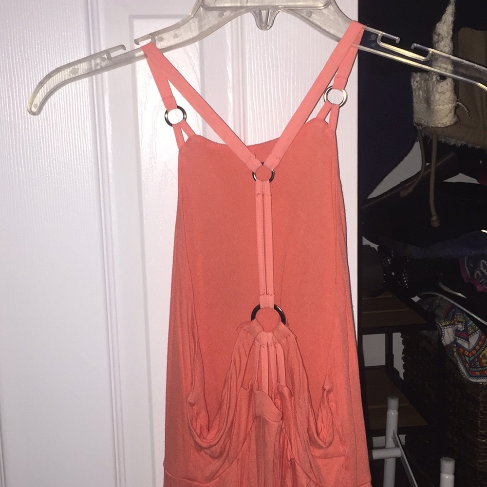 Coral mini dress